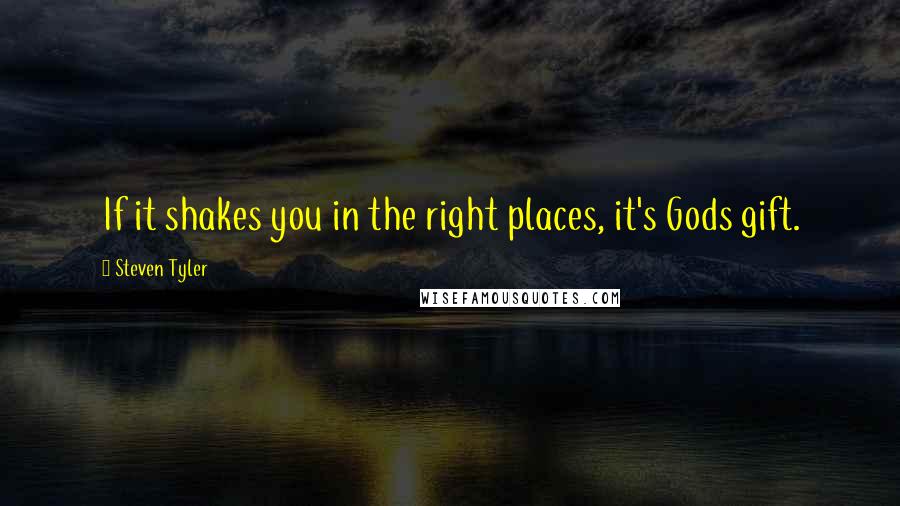 Steven Tyler Quotes: If it shakes you in the right places, it's Gods gift.