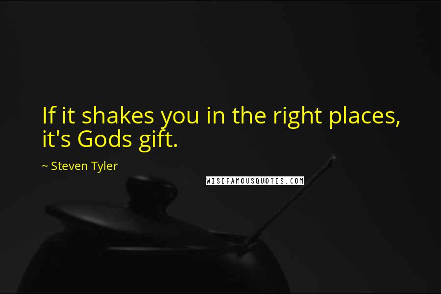 Steven Tyler Quotes: If it shakes you in the right places, it's Gods gift.