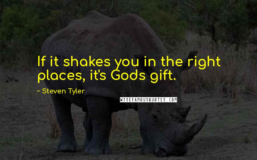 Steven Tyler Quotes: If it shakes you in the right places, it's Gods gift.