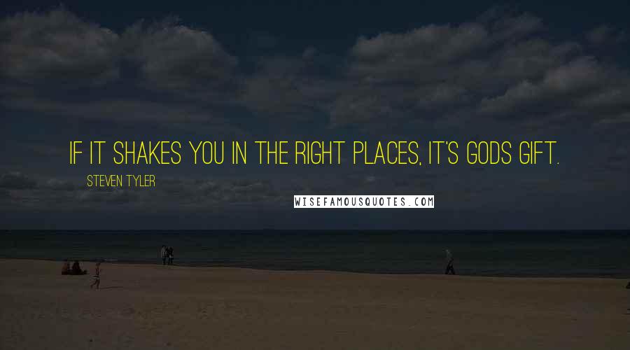 Steven Tyler Quotes: If it shakes you in the right places, it's Gods gift.