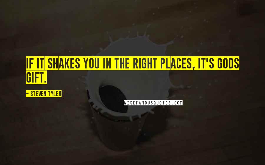Steven Tyler Quotes: If it shakes you in the right places, it's Gods gift.