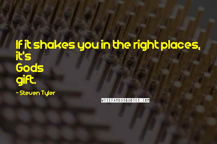 Steven Tyler Quotes: If it shakes you in the right places, it's Gods gift.