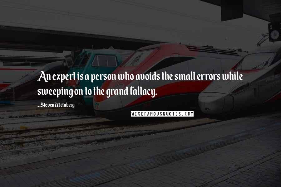 Steven Weinberg Quotes: An expert is a person who avoids the small errors while sweeping on to the grand fallacy.