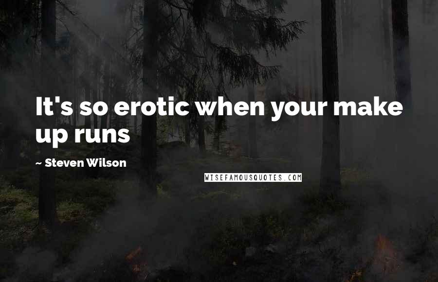 Steven Wilson Quotes: It's so erotic when your make up runs