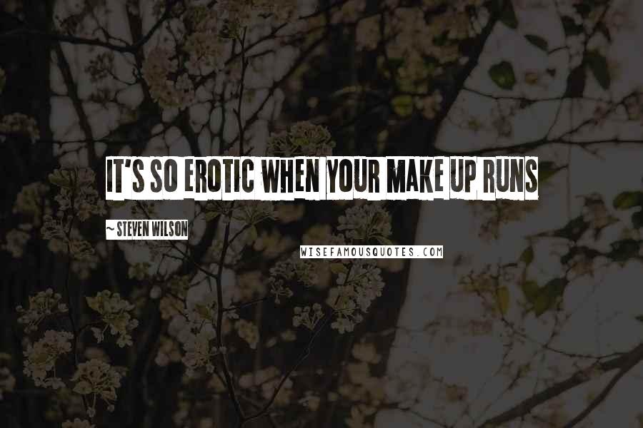 Steven Wilson Quotes: It's so erotic when your make up runs