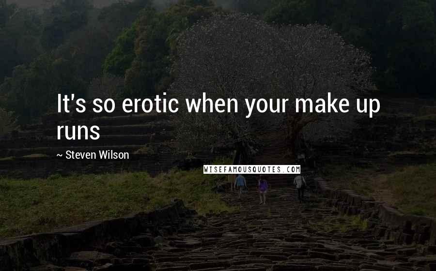 Steven Wilson Quotes: It's so erotic when your make up runs