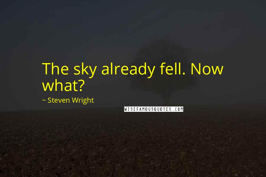 Steven Wright Quotes: The sky already fell. Now what?