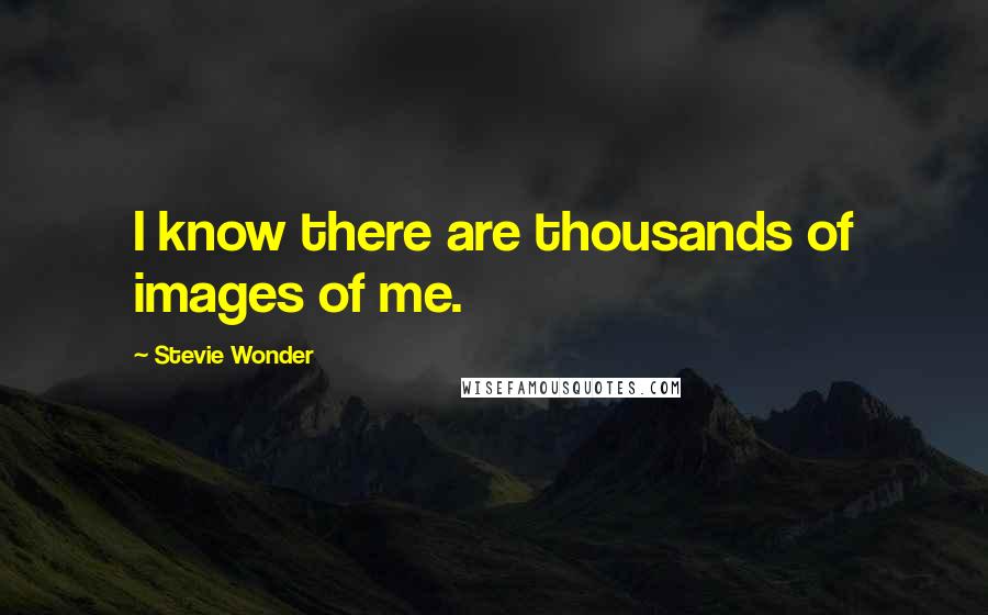Stevie Wonder Quotes: I know there are thousands of images of me.