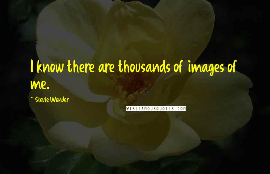 Stevie Wonder Quotes: I know there are thousands of images of me.