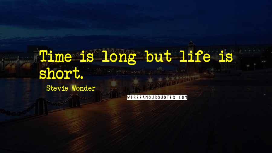 Stevie Wonder Quotes: Time is long but life is short.