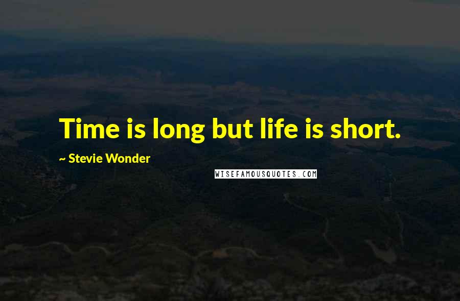 Stevie Wonder Quotes: Time is long but life is short.