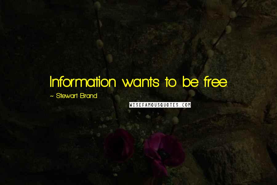 Stewart Brand Quotes: Information wants to be free.