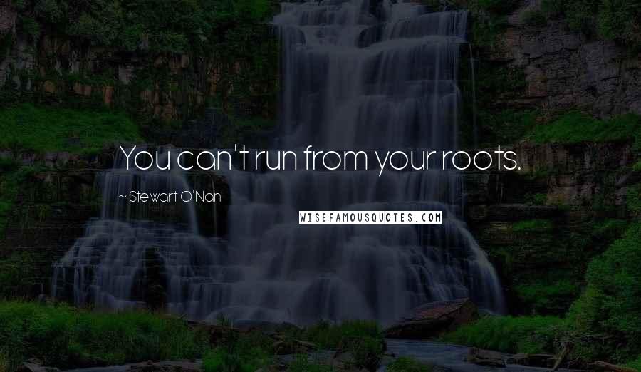 Stewart O'Nan Quotes: You can't run from your roots.