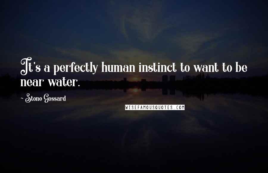 Stone Gossard Quotes: It's a perfectly human instinct to want to be near water.