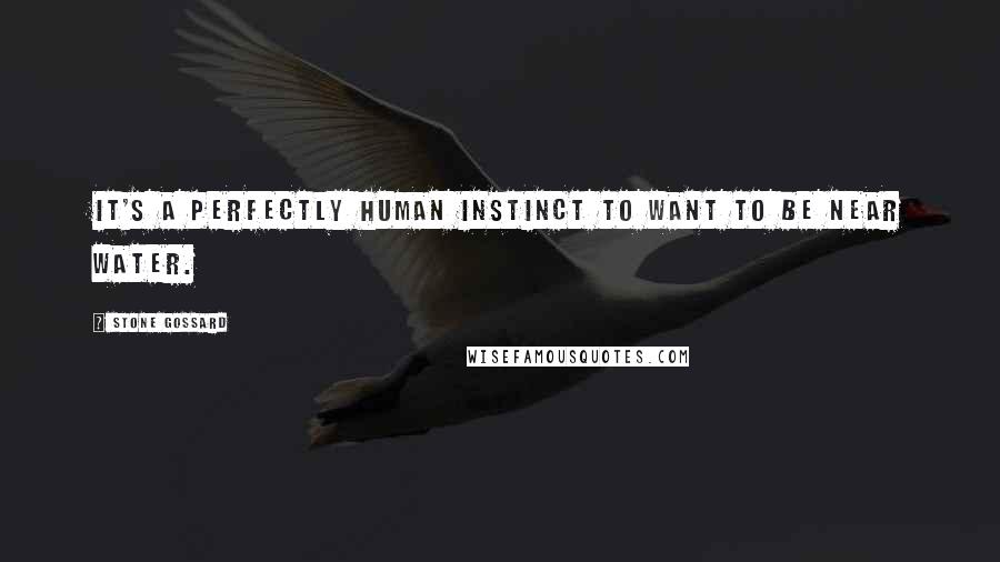Stone Gossard Quotes: It's a perfectly human instinct to want to be near water.