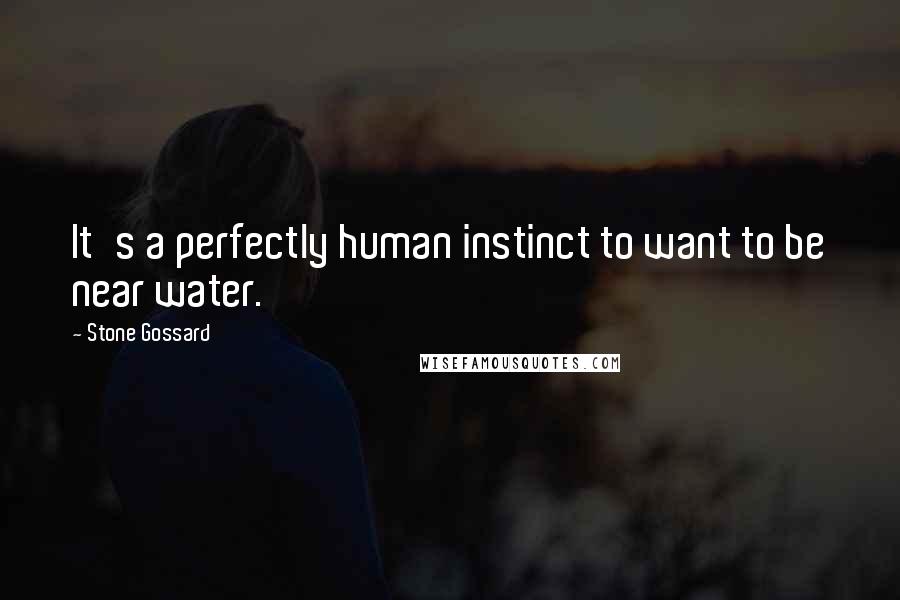 Stone Gossard Quotes: It's a perfectly human instinct to want to be near water.