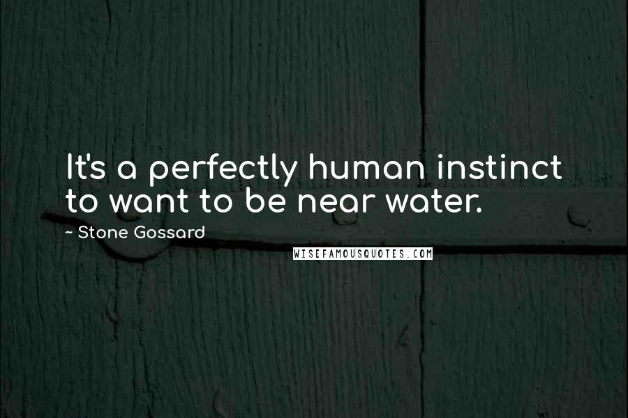 Stone Gossard Quotes: It's a perfectly human instinct to want to be near water.