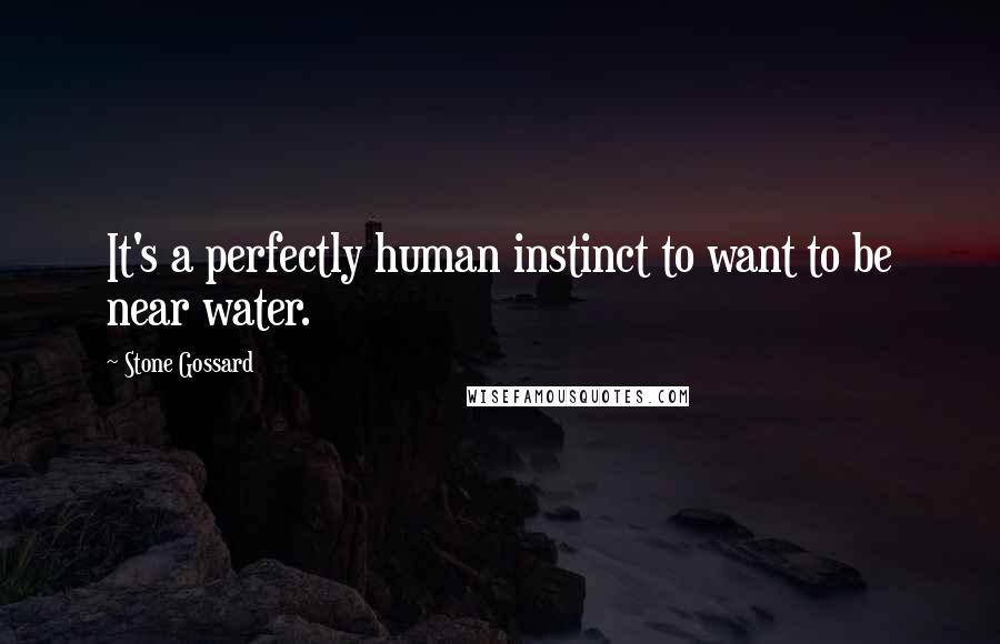 Stone Gossard Quotes: It's a perfectly human instinct to want to be near water.