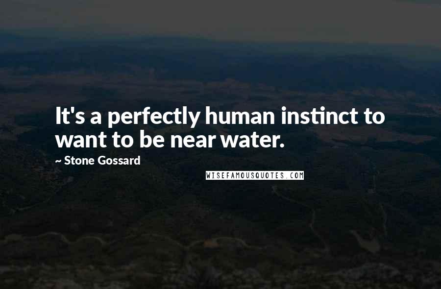 Stone Gossard Quotes: It's a perfectly human instinct to want to be near water.