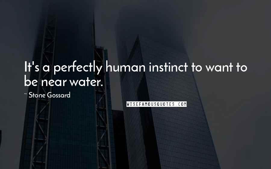 Stone Gossard Quotes: It's a perfectly human instinct to want to be near water.
