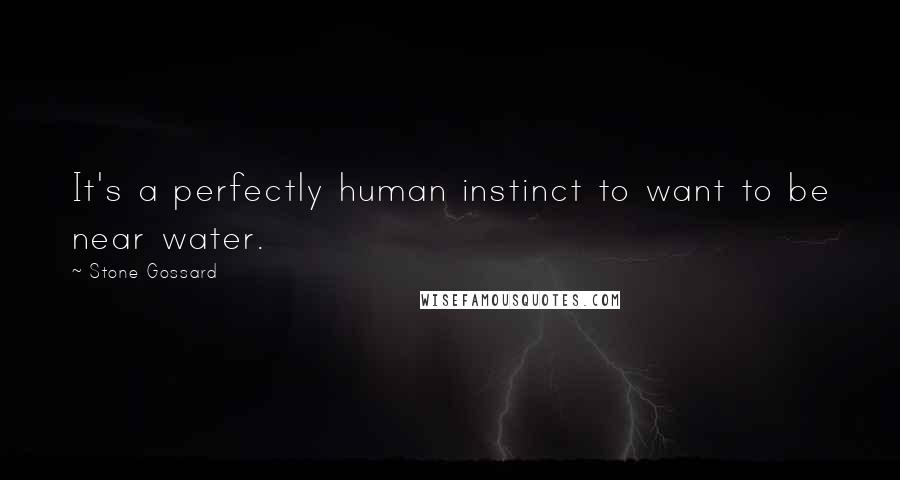Stone Gossard Quotes: It's a perfectly human instinct to want to be near water.