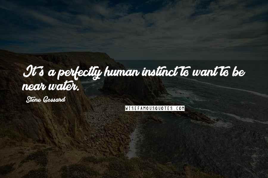 Stone Gossard Quotes: It's a perfectly human instinct to want to be near water.