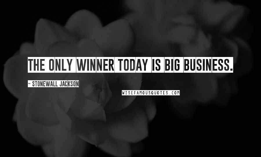 Stonewall Jackson Quotes: The only winner today is big business.