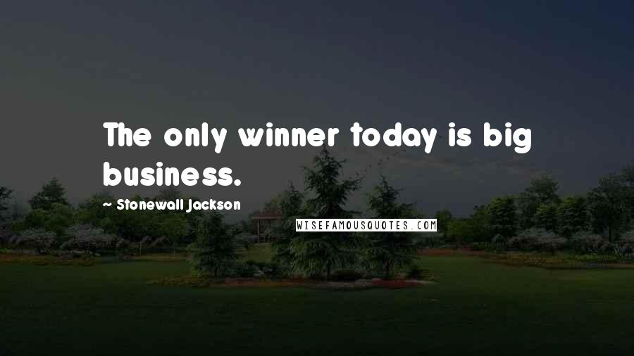 Stonewall Jackson Quotes: The only winner today is big business.