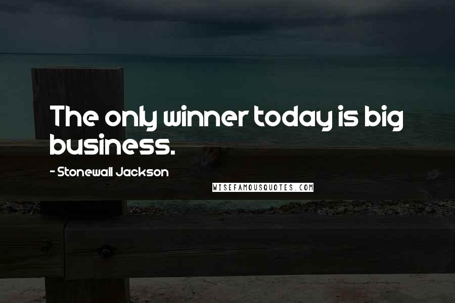Stonewall Jackson Quotes: The only winner today is big business.