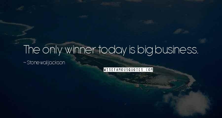 Stonewall Jackson Quotes: The only winner today is big business.