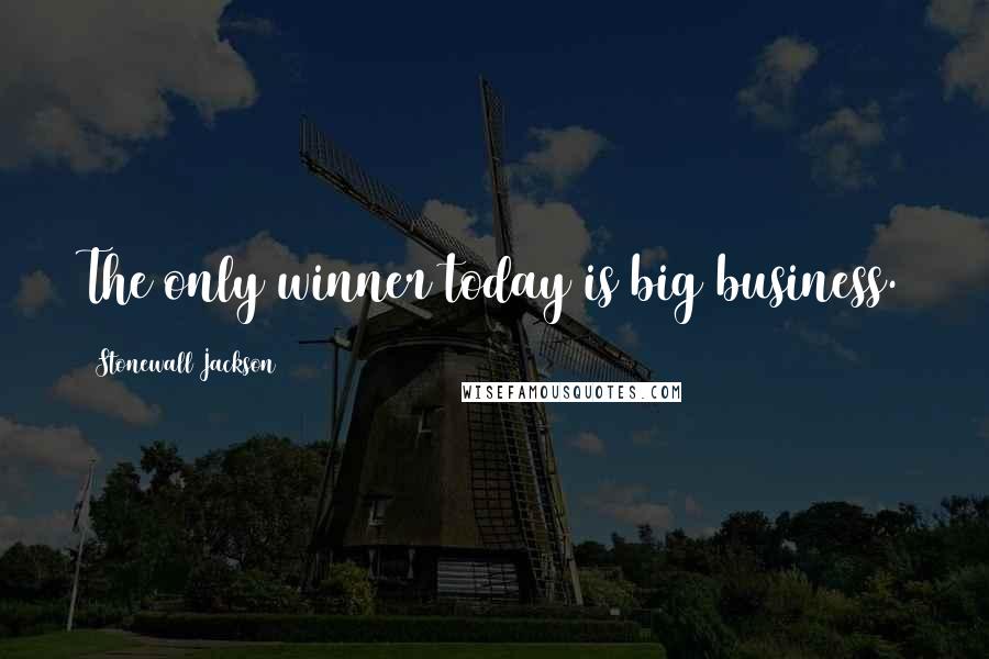 Stonewall Jackson Quotes: The only winner today is big business.
