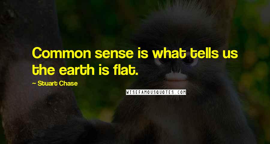 Stuart Chase Quotes: Common sense is what tells us the earth is flat.