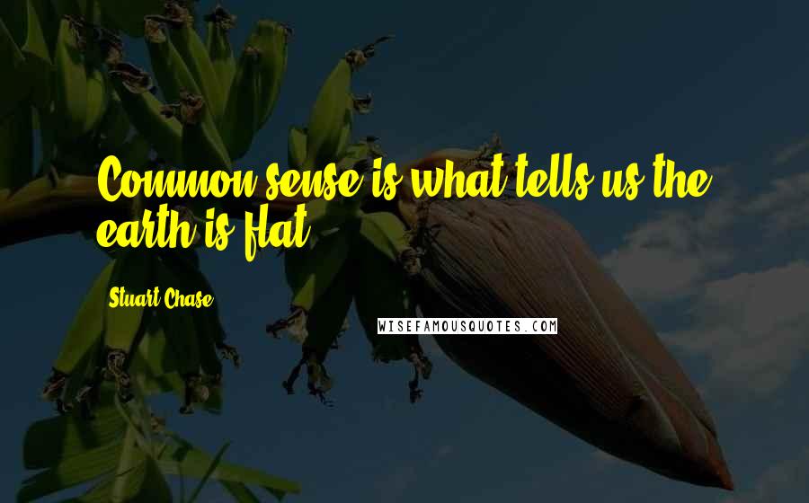 Stuart Chase Quotes: Common sense is what tells us the earth is flat.