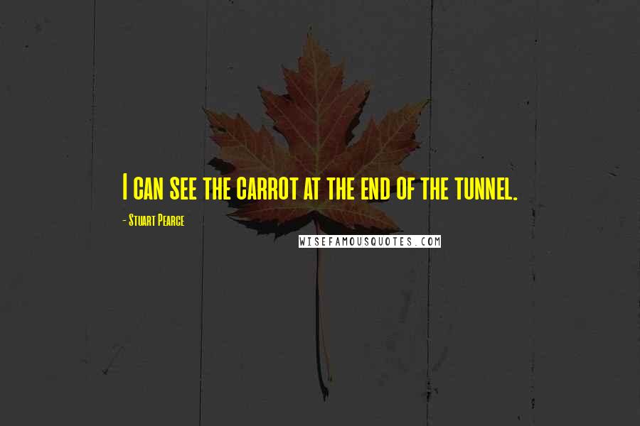 Stuart Pearce Quotes: I can see the carrot at the end of the tunnel.