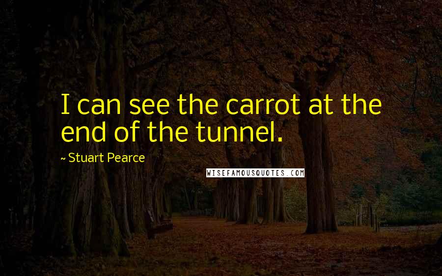 Stuart Pearce Quotes: I can see the carrot at the end of the tunnel.