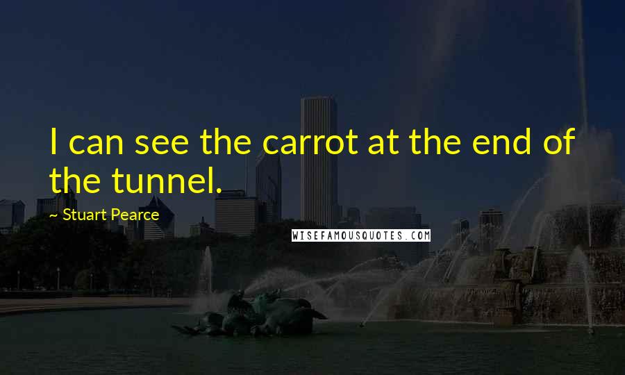 Stuart Pearce Quotes: I can see the carrot at the end of the tunnel.