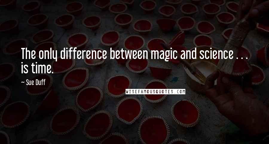 Sue Duff Quotes: The only difference between magic and science . . . is time.