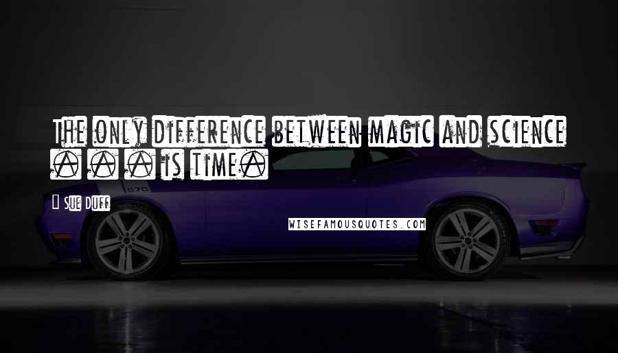 Sue Duff Quotes: The only difference between magic and science . . . is time.