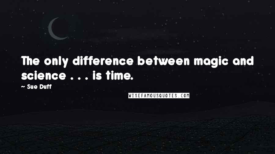 Sue Duff Quotes: The only difference between magic and science . . . is time.