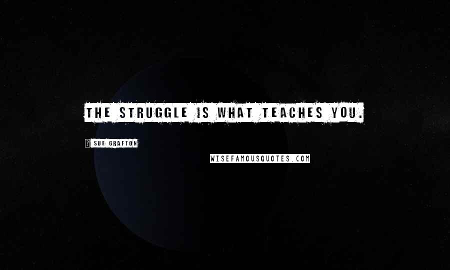 Sue Grafton Quotes: The struggle is what teaches you.