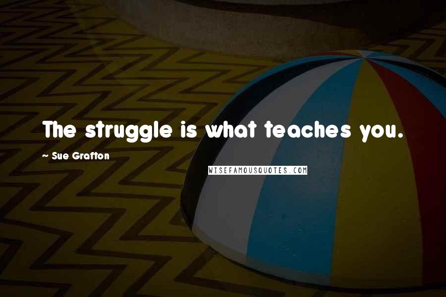 Sue Grafton Quotes: The struggle is what teaches you.