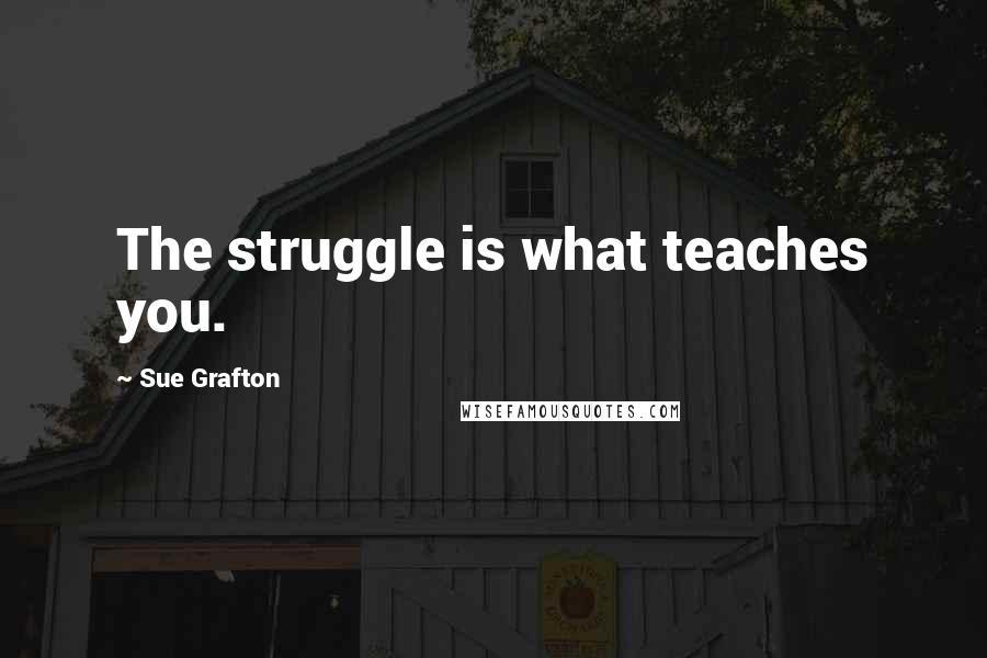 Sue Grafton Quotes: The struggle is what teaches you.