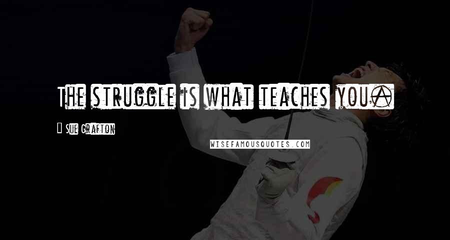 Sue Grafton Quotes: The struggle is what teaches you.