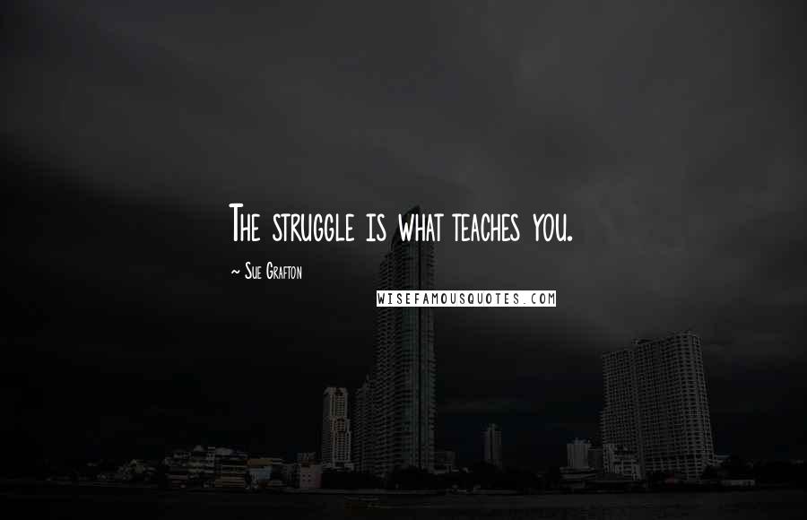 Sue Grafton Quotes: The struggle is what teaches you.