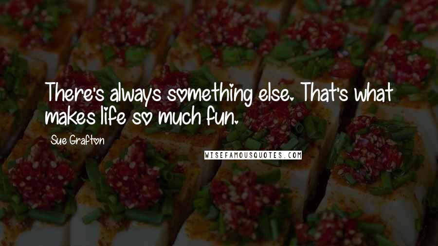 Sue Grafton Quotes: There's always something else. That's what makes life so much fun.