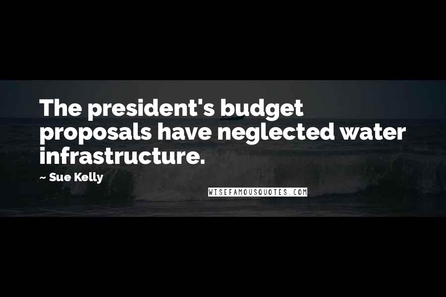 Sue Kelly Quotes: The president's budget proposals have neglected water infrastructure.
