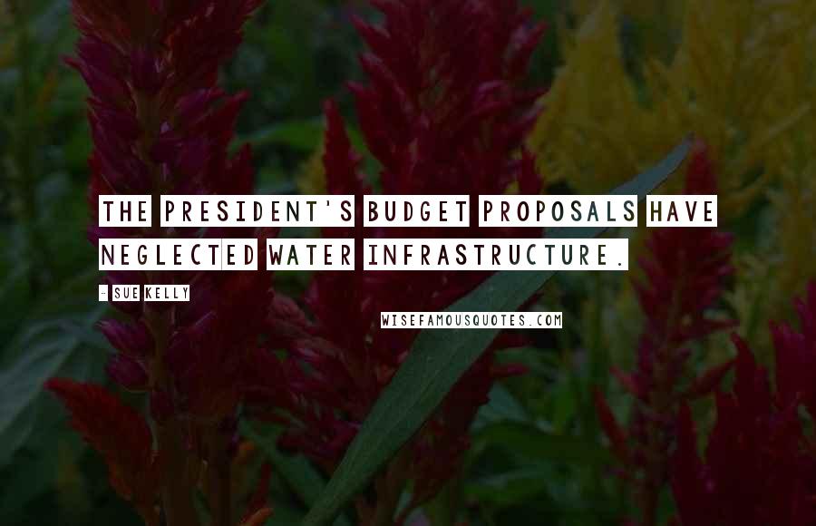 Sue Kelly Quotes: The president's budget proposals have neglected water infrastructure.