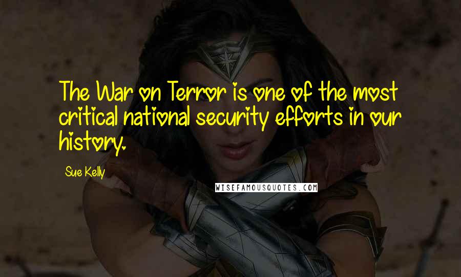 Sue Kelly Quotes: The War on Terror is one of the most critical national security efforts in our history.