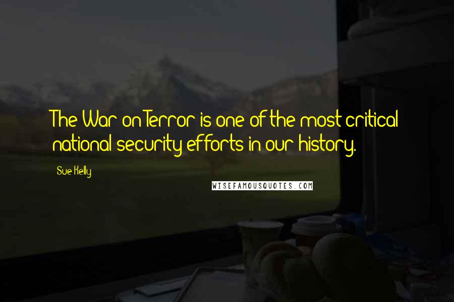 Sue Kelly Quotes: The War on Terror is one of the most critical national security efforts in our history.
