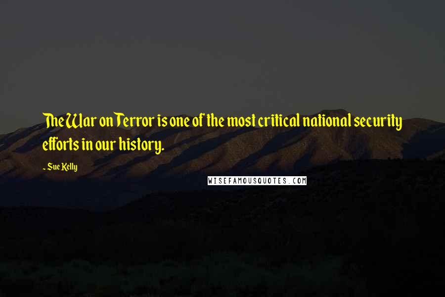 Sue Kelly Quotes: The War on Terror is one of the most critical national security efforts in our history.